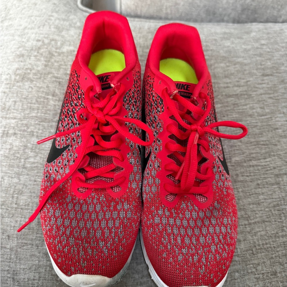 Nike Men’s Air Max Bright Red and Black Sneakers